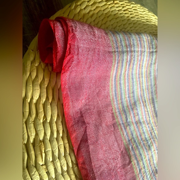 Colorful 60% silk scarf - Picture 6 of 6